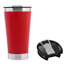 Upload image to gallery viewer, Personalizado - Copo Térmico Inox com TAMPA e ABRIDOR (473 ml) - Vermelho