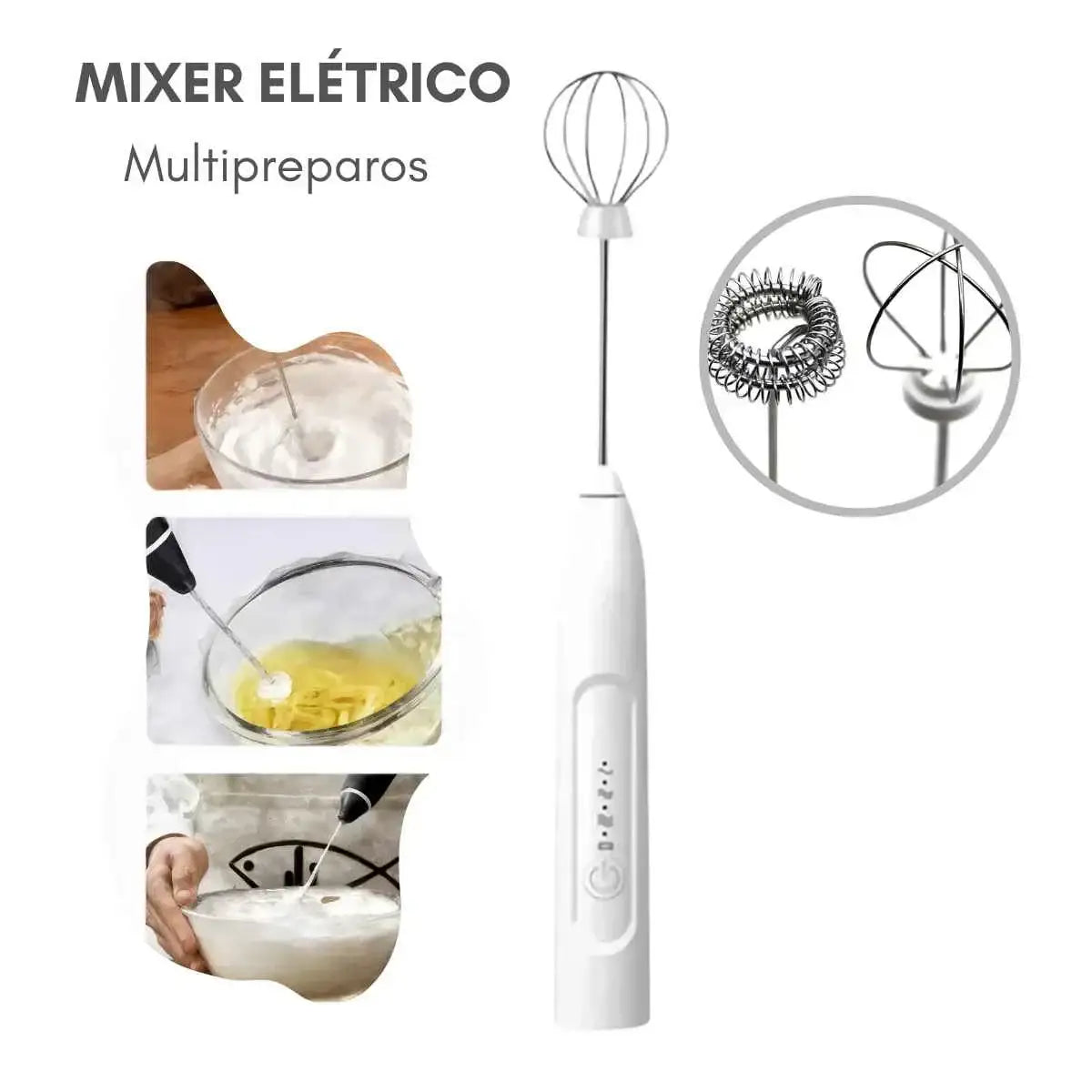 MINI MIXER BATEDOR ELÉTRICO — CAFÉ CREMOSO EM SEGUNDOS!