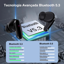 Carregar imagem no visualizador da galeria, Preto - Fone de Ouvido Bluetooth 5.3 AUT205 – Intra‑auricular Confortável com Microfone