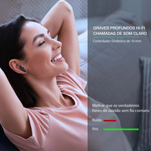 Carregar imagem no visualizador da galeria, Preto - Fone de Ouvido Bluetooth 5.3 AUT205 – Intra‑auricular Confortável com Microfone