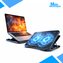 Carregar imagem no visualizador da galeria, Base Cooler Notebook Dual Fan 17 Ergonômica com Cooler Duplo