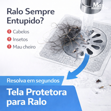 Carregar imagem no visualizador da galeria, Pacote com 10 Telas Protetoras para Ralos com Adesivo Descartável