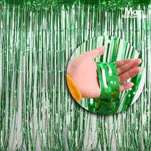 Carregar imagem no visualizador da galeria, Cortina Metalizada Franja Verde e Dourada Max Renovação