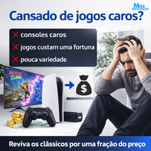 Carregar imagem no visualizador da galeria, Game Stick 4K Retrô 2 Controles s/ Fio e 10 mil Jogos
