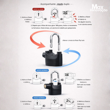 Carregar imagem no visualizador da galeria, Cadeado Antifurto com Alarme 110dB | - Max Renovação