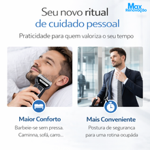 Carregar imagem no visualizador da galeria, Máquina De Barbear 3 Em 1 Barbeador Elétrico Shaver Aparador De Pelos Do Nariz E Orelhas Recarregável Usb Cor Preto E Azul