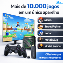 Carregar imagem no visualizador da galeria, Game Stick 4K Retrô 2 Controles s/ Fio e 10 mil Jogos