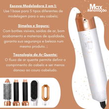Carregar imagem no visualizador da galeria, Escova Secadora 5 Em 1 Modeladora Alisadora De Cabelo