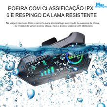 Carregar imagem no visualizador da galeria, Intercomunicador Bluetooth V10 para Capacete – Som Hi-Fi, Redução de Ruído e LED RGB