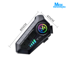 Carregar imagem no visualizador da galeria, Intercomunicador Bluetooth V10 para Capacete – Som Hi-Fi, Redução de Ruído e LED RGB