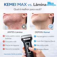 Carregar imagem no visualizador da galeria, Máquina De Barbear 3 Em 1 Barbeador Elétrico Shaver Aparador De Pelos Do Nariz E Orelhas Recarregável Usb Cor Preto E Azul