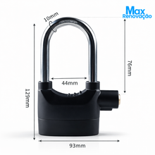 Carregar imagem no visualizador da galeria, Cadeado Antifurto com Alarme 110dB | - Max Renovação