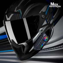 Carregar imagem no visualizador da galeria, Intercomunicador Bluetooth V10 para Capacete – Som Hi-Fi, Redução de Ruído e LED RGB