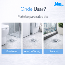 Carregar imagem no visualizador da galeria, Pacote com 10 Telas Protetoras para Ralos com Adesivo Descartável