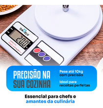 Carregar imagem no visualizador da galeria, Balança Digital de Cozinha Precisão Cozinha 10kg Nutrição E Dieta, Até 10 kg, Escala 1 grama