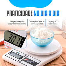 Carregar imagem no visualizador da galeria, Balança Digital de Cozinha Precisão Cozinha 10kg Nutrição E Dieta, Até 10 kg, Escala 1 grama
