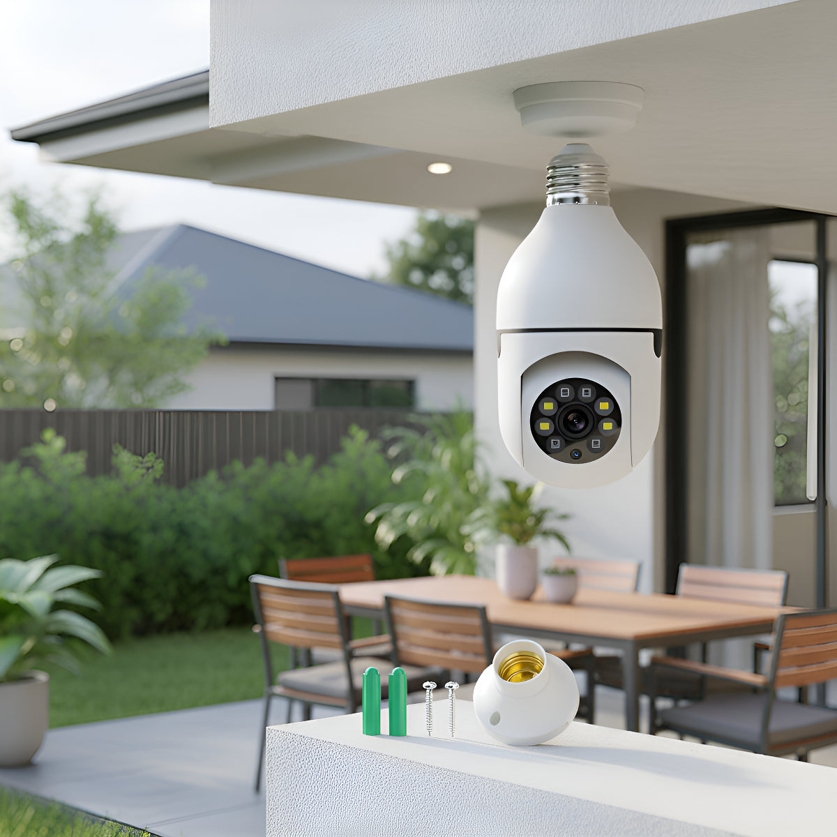 Camera de Segurança IP Wi-Fi 360° com Visão Noturna FullHD - Bivolt