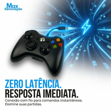 Carregar imagem no visualizador da galeria, Controle Gamer Joystick Compatível Xbox 360 E Pc Notebook Com Fio Usb Plug Play Zero Delay Vibração