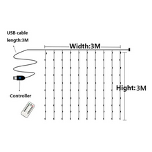 Carregar imagem no visualizador da galeria, Cortina LED Multicolor c/320 Luzes 3x2mt - 220v