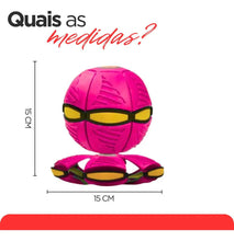 Carregar imagem no visualizador da galeria, BOLA MÁGICA 2 EM 1: VIRA DISCO VOADOR COM LED! DIVERSÃO TOTAL