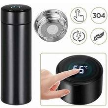 Upload image to gallery viewer, Personalizado - Garrafa Térmica com LED e Termômetro (500ml) - Preto