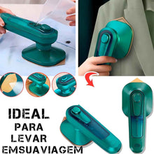 Carregar imagem no visualizador da galeria, Mini Ferro de Passar a Vapor Portátil 30W Verde-Escuro Viagem