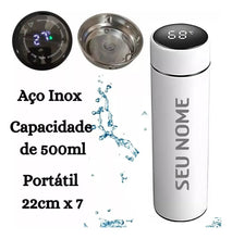 Carregar imagem no visualizador da galeria, Garrafa Térmica Digital Branca Personalizada Max Renovação