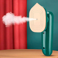 Carregar imagem no visualizador da galeria, Mini Ferro de Passar a Vapor Portátil 30W Verde-Escuro Viagem