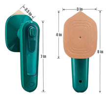 Carregar imagem no visualizador da galeria, Mini Ferro de Passar a Vapor Portátil 30W Verde-Escuro Viagem