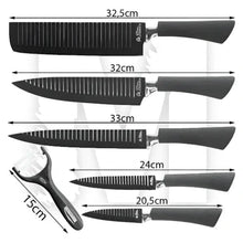 Carregar imagem no visualizador da galeria, Kit Profissional de Facas 6 Peças + Tábua Descongela Rápido