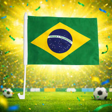 Carregar imagem no visualizador da galeria, Bandeira do Brasil para Vidro de Carro – Edição Especial Torcedor Max Renovação