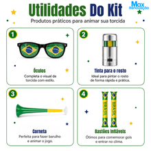 Carregar imagem no visualizador da galeria, Kit Torcedor Brasil Copa 2026 Completo na Max Renovação
