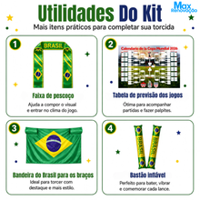 Carregar imagem no visualizador da galeria, Kit Torcedor Brasil Copa 2026 Completo na Max Renovação
