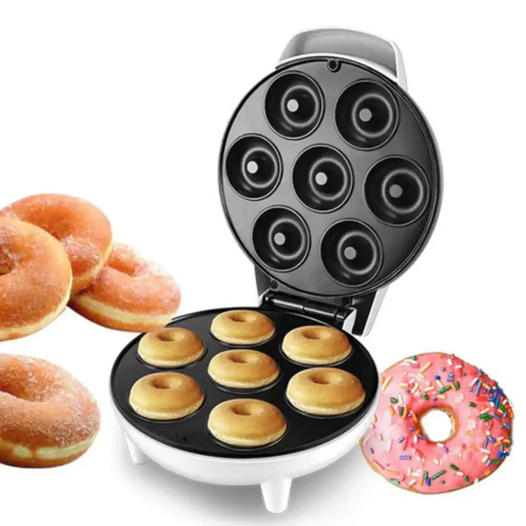 Foto do Mini Donut Maker com a luz indicadora verde acesa