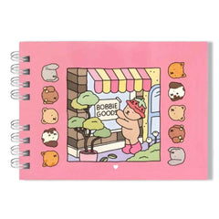 Children's Coloring Book Bob the Bear Pink Hardcover 50 Pages