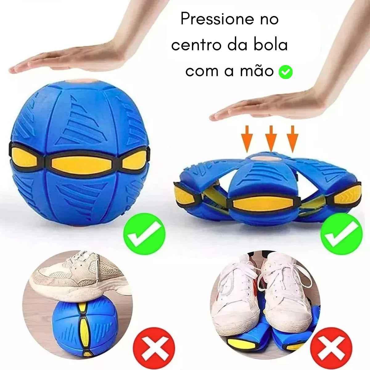 Demonstração da transformação da Bola Mágica de disco para bola.