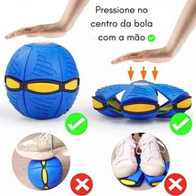 Carregar imagem no visualizador da galeria, BOLA MÁGICA 2 EM 1: VIRA DISCO VOADOR COM LED! DIVERSÃO TOTAL
