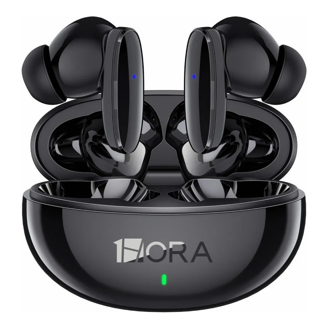 Preto - Fone de Ouvido Bluetooth 5.3 AUT205 – Intra‑auricular Confortável com Microfone