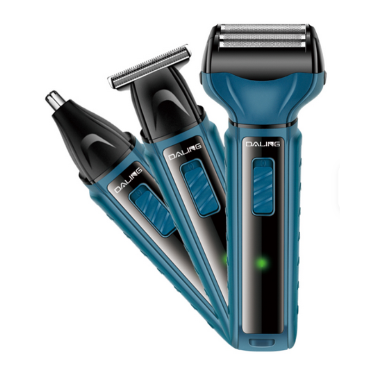 Barbeador Elétrico 3 em 1 – recarregável, para barba, nariz e orelha