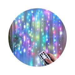 3x3m 300 Multicolor LED Curtain Lights Bivolt - Max Renovação