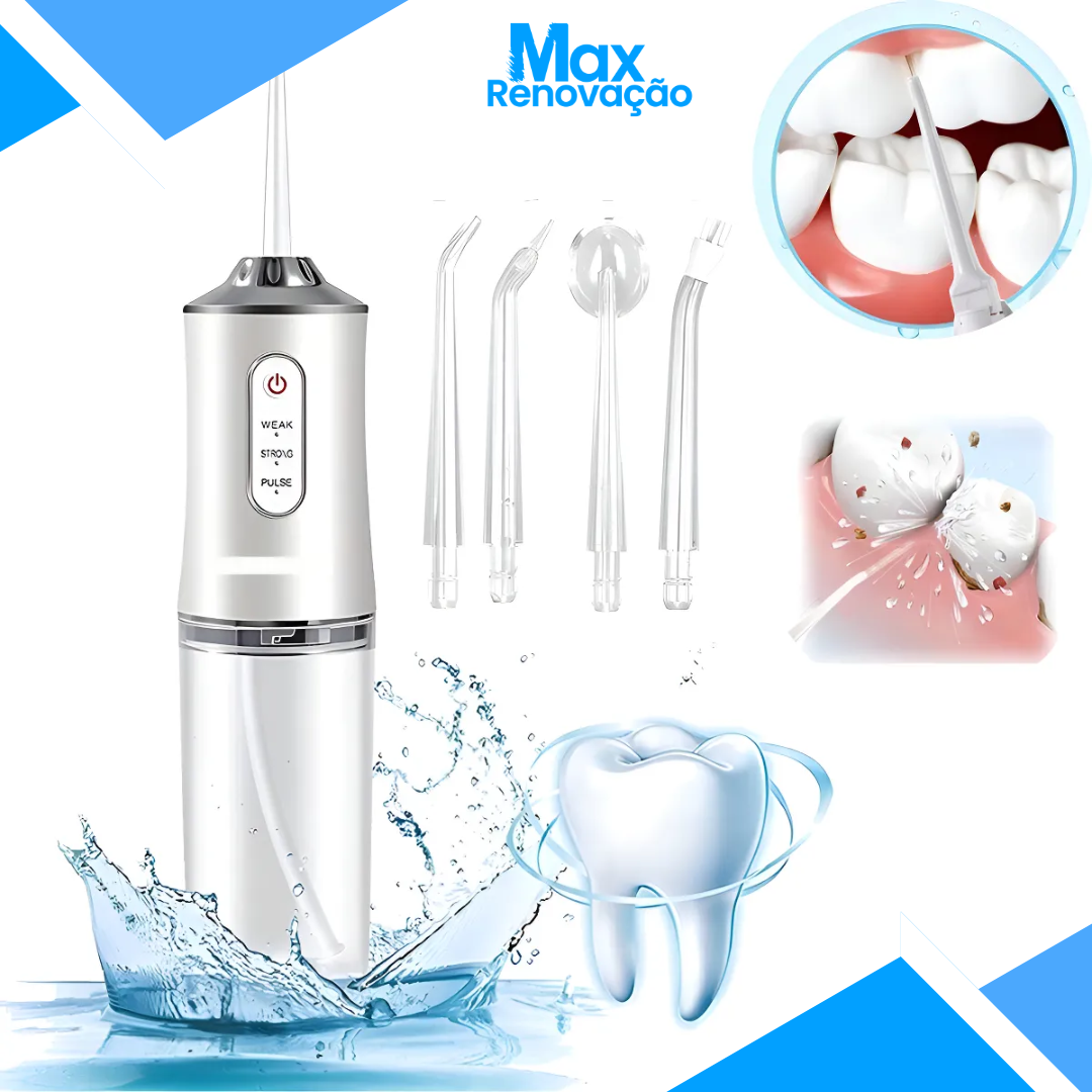Irrigador Bucal Recarregável Portátil | - Max Renovação