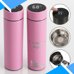 Custom Pink Digital Thermos Bottle at Max Renovação