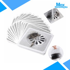Pack of 10 Protective Screens for Drains with Disposable Adhesive