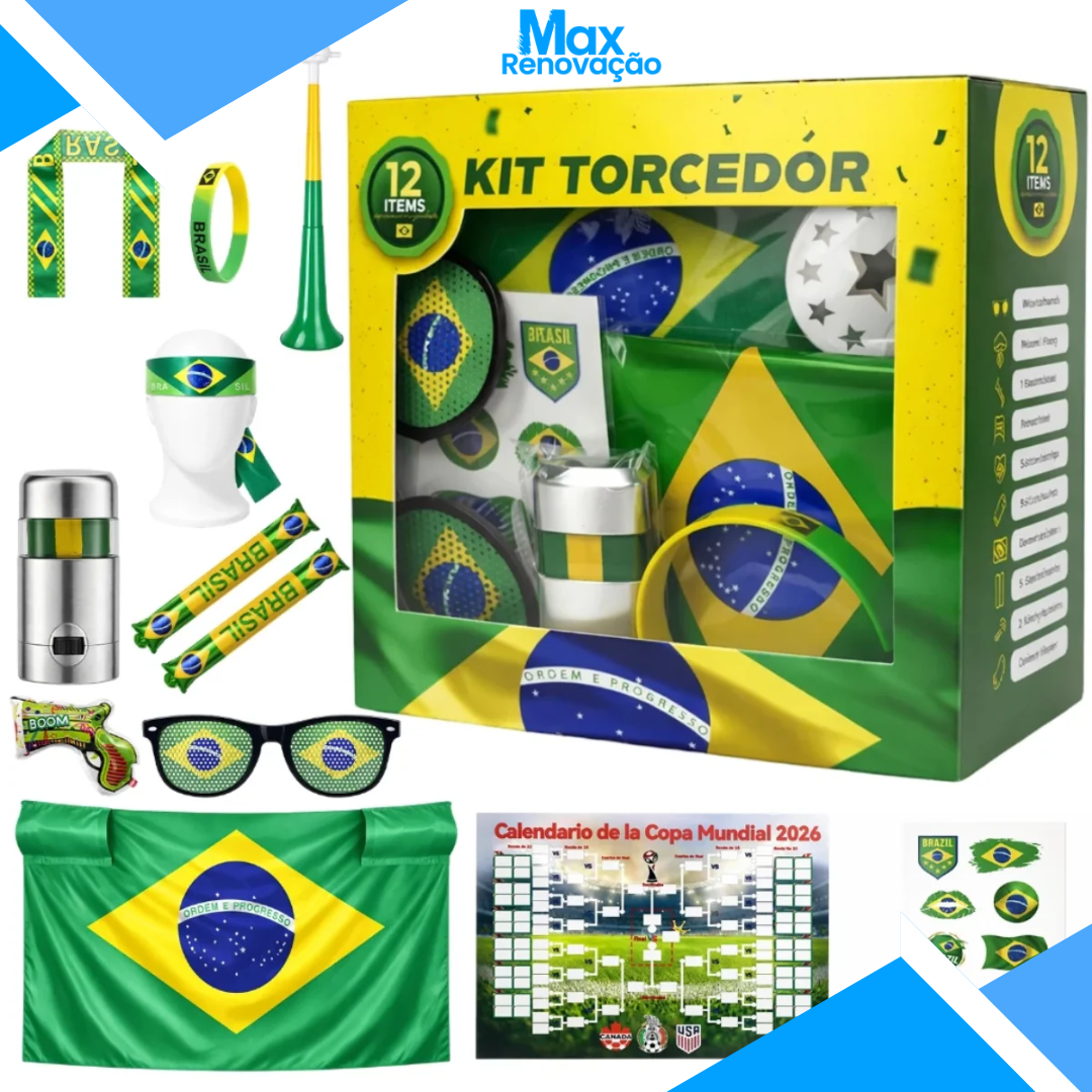 Kit Torcedor Brasil Copa 2026 Completo na Max Renovação