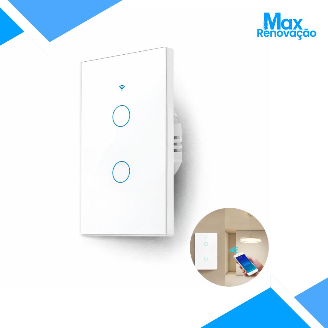 Interruptor Inteligente Wi-Fi Touch Screen – Automação Residencial Sem Quebra-Quebra