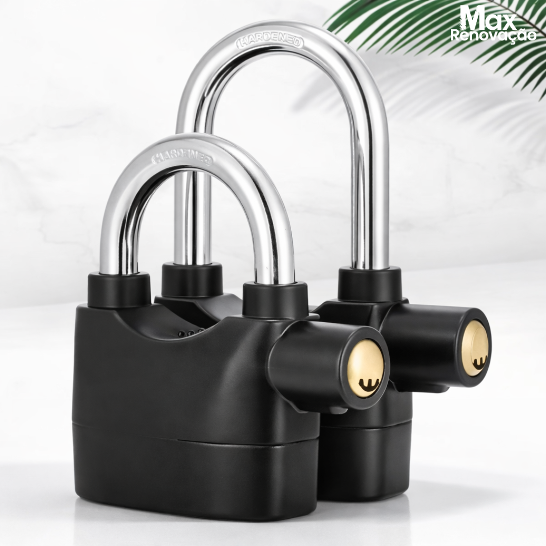 Cadeado Antifurto com Alarme 110dB | - Max Renovação