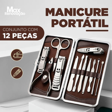 Carregar imagem no visualizador da galeria, Conjunto Manicure 12 Peças Estojo Luxo - Max Renovação
