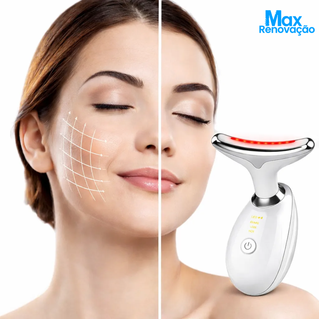 Massagem Facial - Led Aparelho Tratamento Com Luz Bivolt