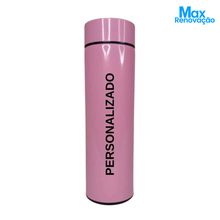 Carregar imagem no visualizador da galeria, Garrafa Térmica Digital Rosa Personalizada na Max Renovação
