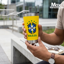 Carregar imagem no visualizador da galeria, Copo Térmico Brasil Amarelo 473ml Max Renovação
